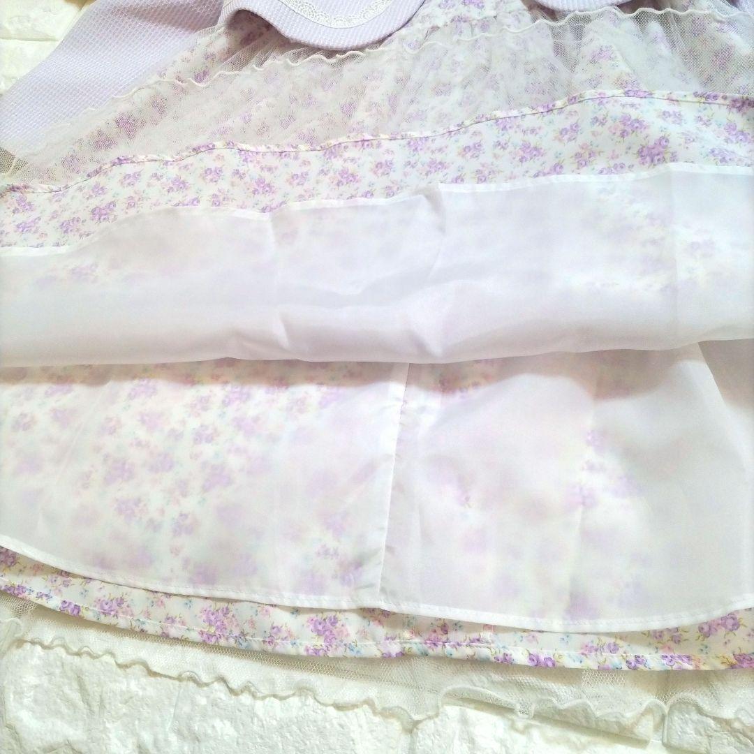 【120】sakura サクラ フォーマル アンサンブル 花柄 パープル ピンク