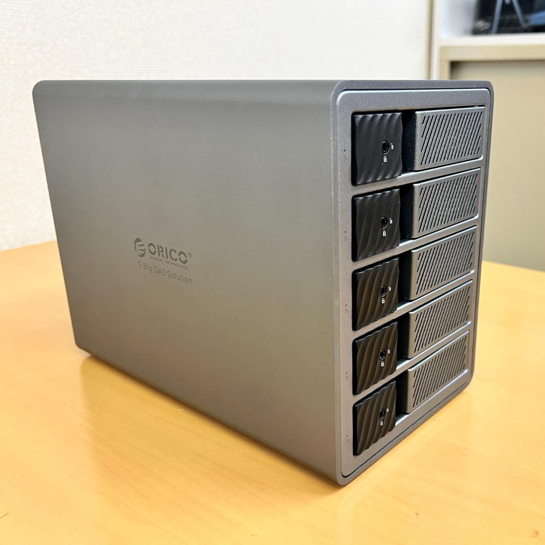 【HDD5台付き】ORICO 9858RU3 5ベイRAID HDDケース
