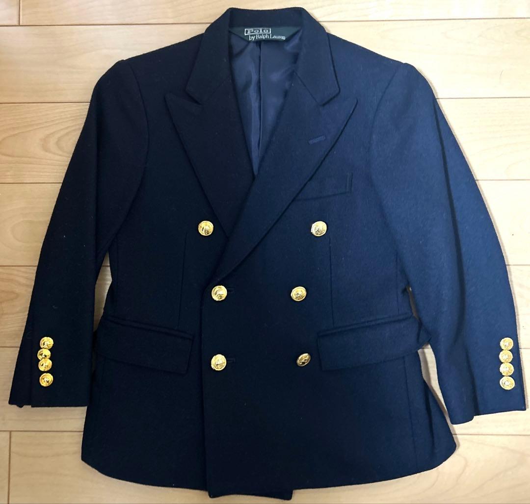 美品Ralph Lauren ネイビー ブレザー120千鳥格子ズボン130サイズ