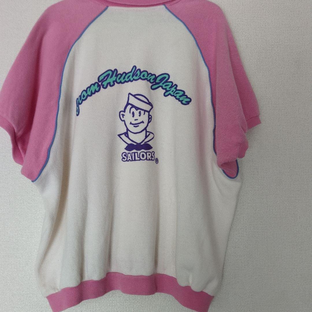 SAILORS 半袖ポロシャツ ホワイト/ピンク