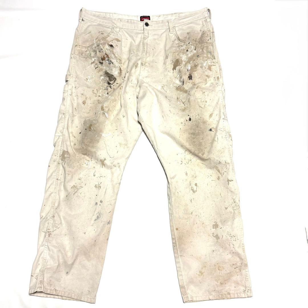 け*ろ様 w104㎝　グランジ　ラングラー　ペンキ　ペインター　ボトムス　オーバ