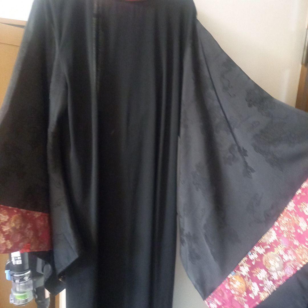 『新年特別価格！』和風コスプレ衣装 黒と赤のフレアスリーブ