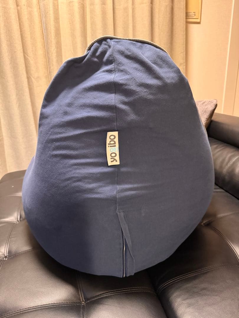 ネイビー ビーズクッション