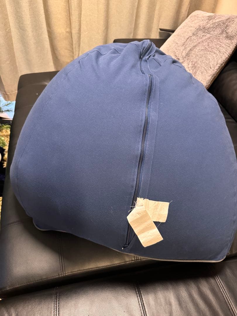 ネイビー ビーズクッション