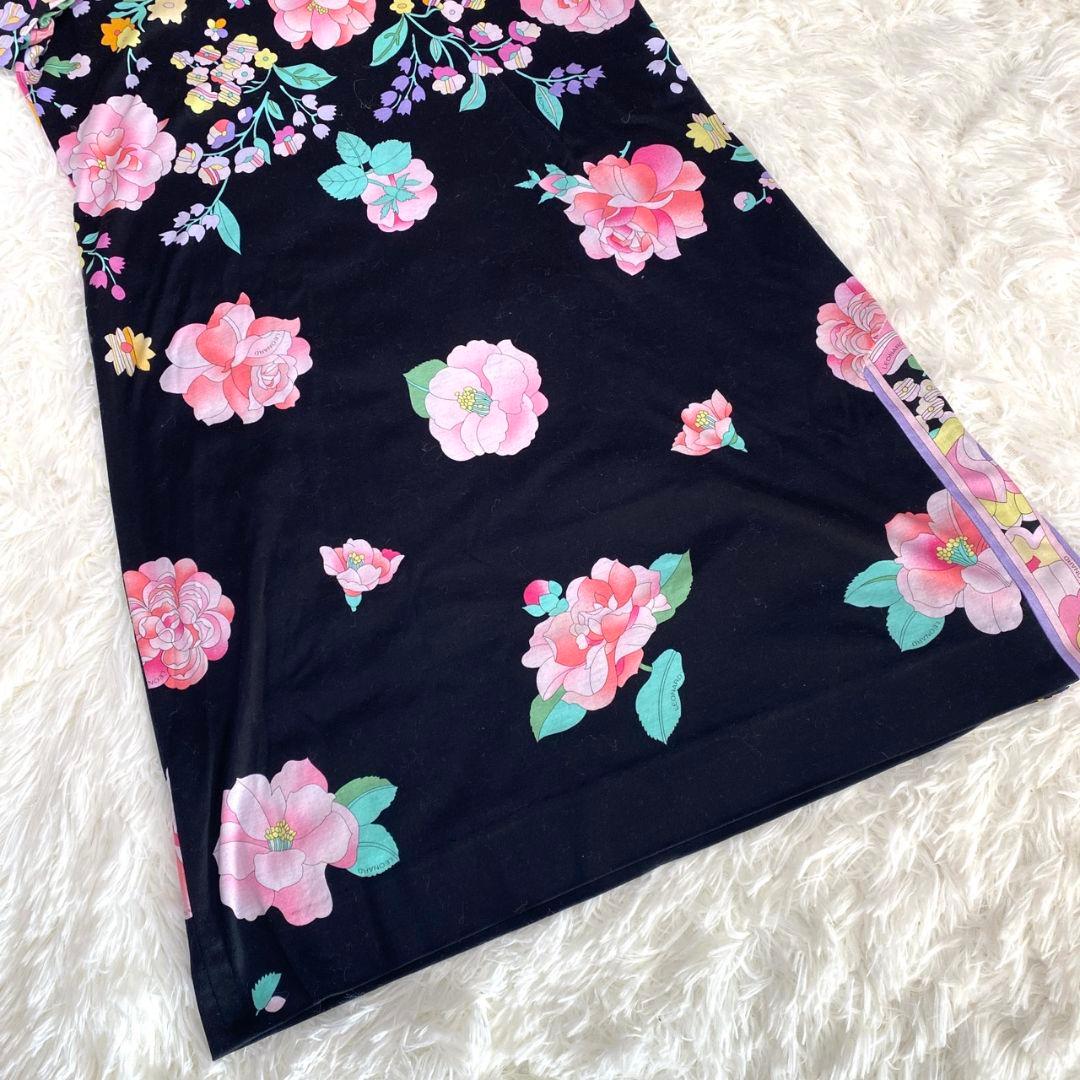 ●良品●　LEONARD　レオナール　ワンピース　Aライン　花柄　マルチカラー