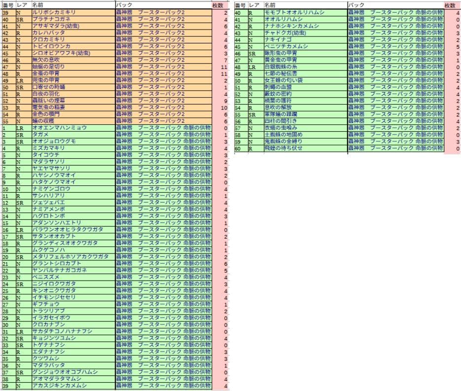 蟲神器 1~3弾まとめ売り（LR9枚含む）939枚 引退品