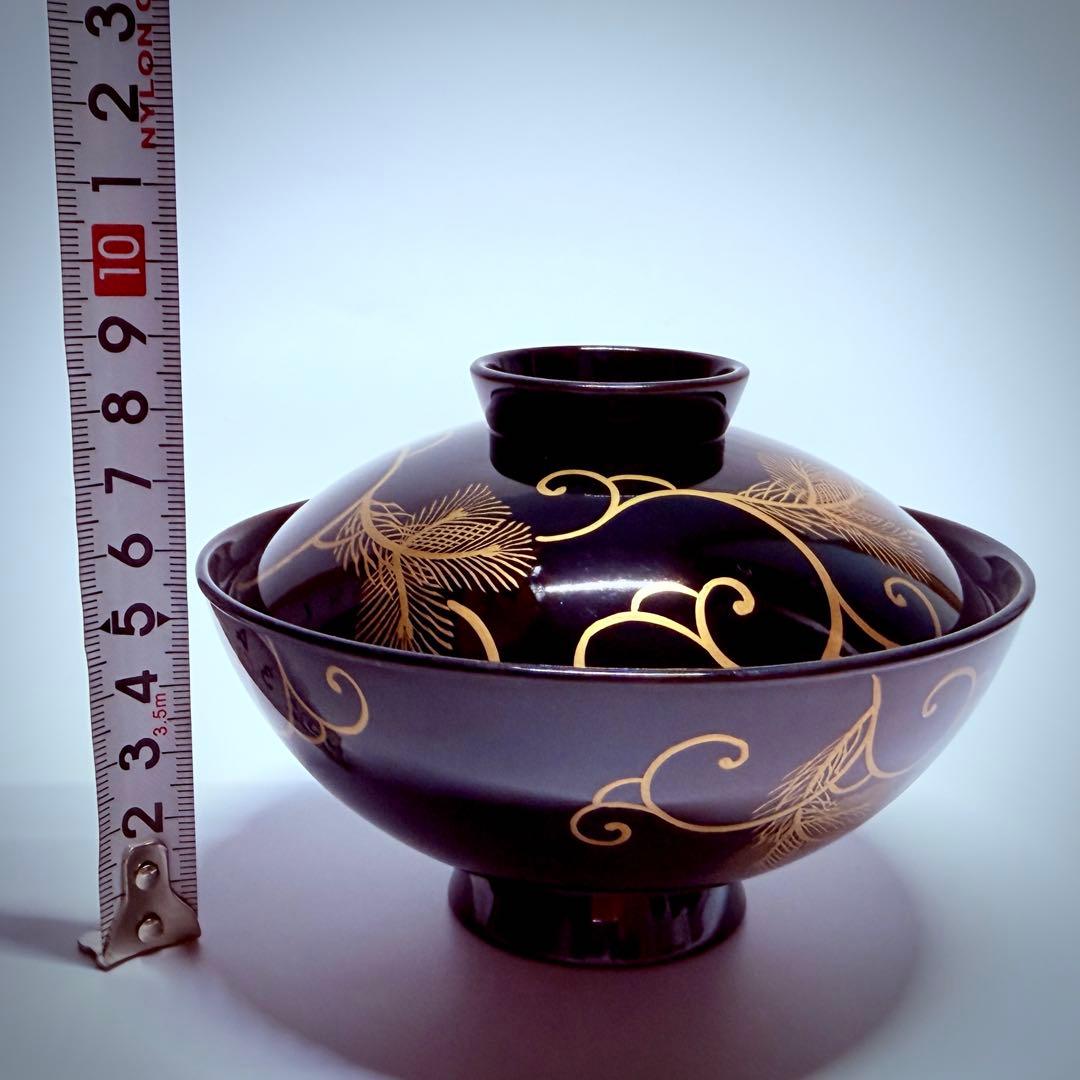 漆器　輪島塗　沈金　金蒔絵　羽　亀　鳳凰　木製　蓋付椀　お煮物椀　吸物椀　10客