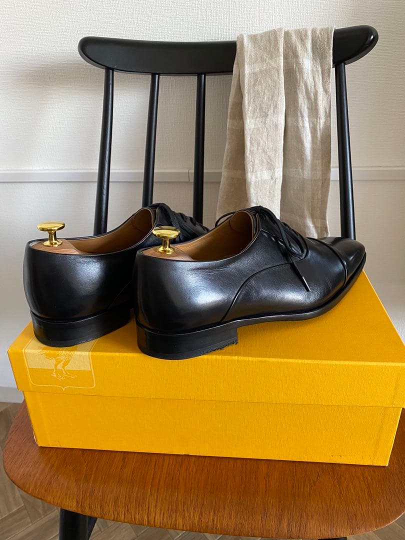 未使用フランチェスコベニーニョ内羽根ストレートチップ黒6.5 25.5〜26cm