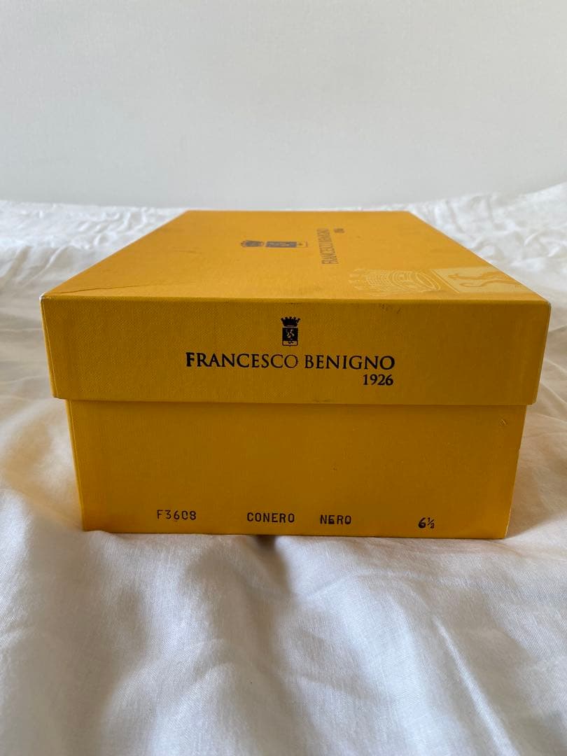 未使用フランチェスコベニーニョ内羽根ストレートチップ黒6.5 25.5〜26cm