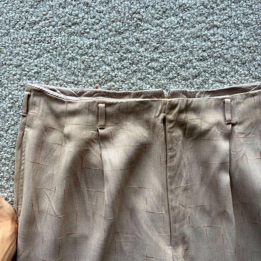 【50s】 レーヨンギャバジン スラックス カスリ スペシャル ギャバスラ