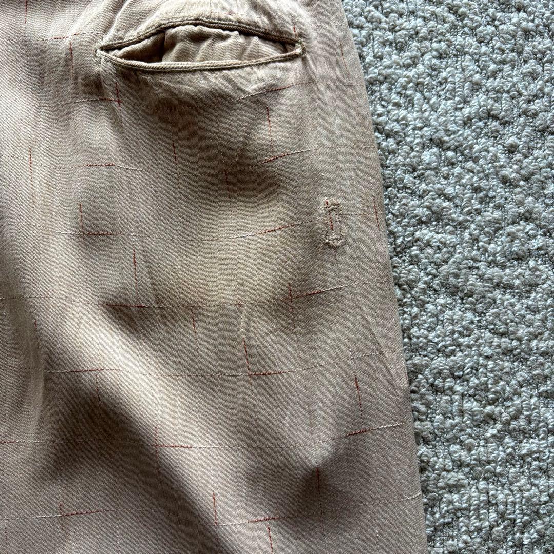 【50s】 レーヨンギャバジン スラックス カスリ スペシャル ギャバスラ