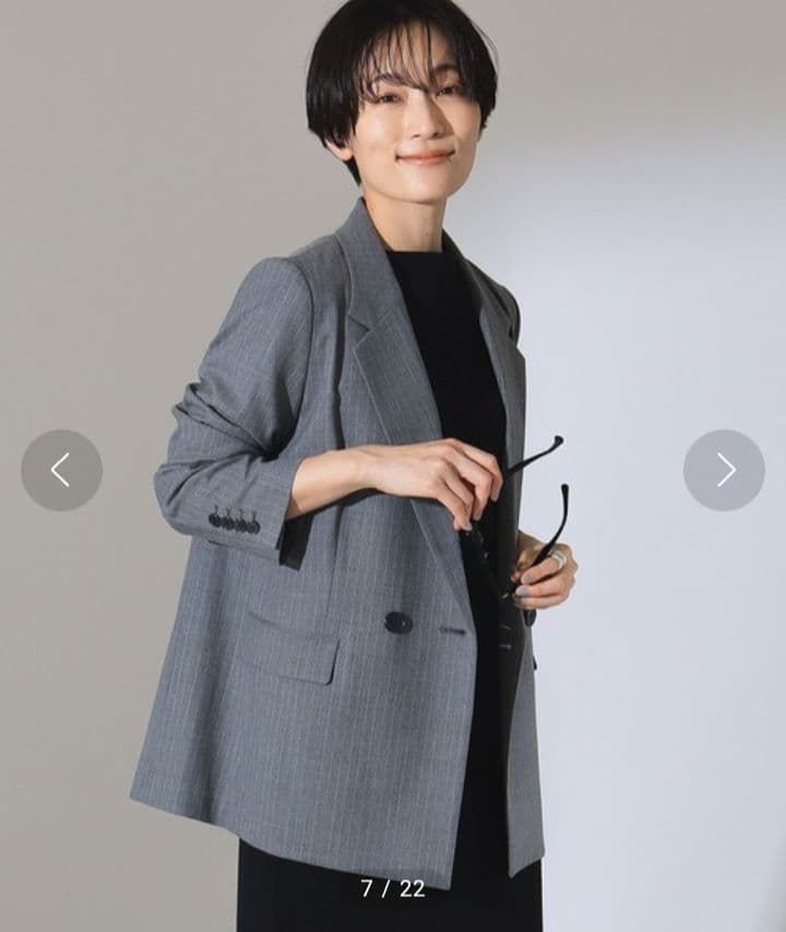 ◇美品◇Demj-Luxe BEAMS 2ボタンダブルブレストジャケット