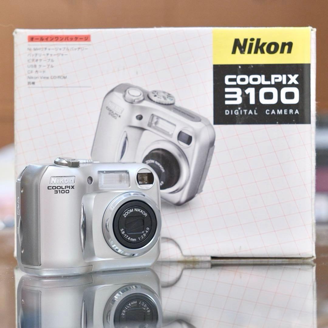 美品！動作品 平成レトロ CCD Nikon COOLPIX E3100 元箱付