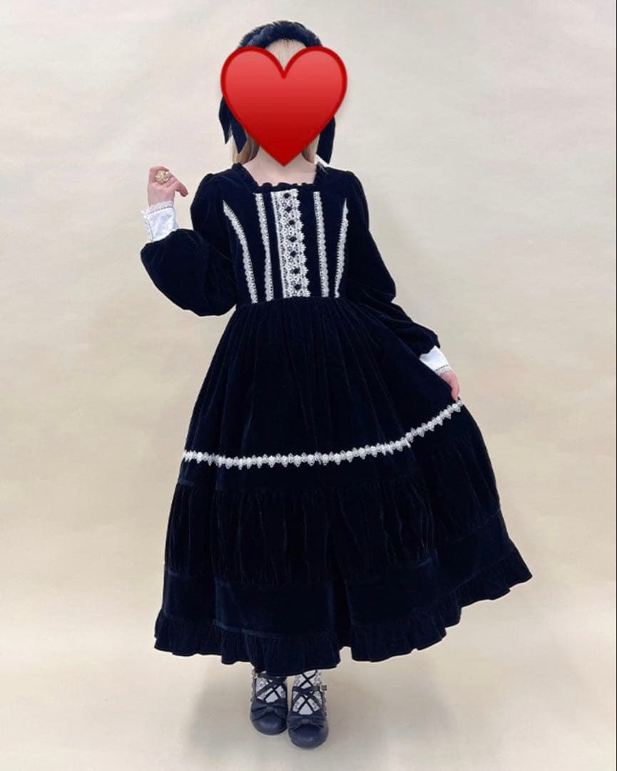 Chalmiere (axes kawaii)ウィンターワンピース 黒