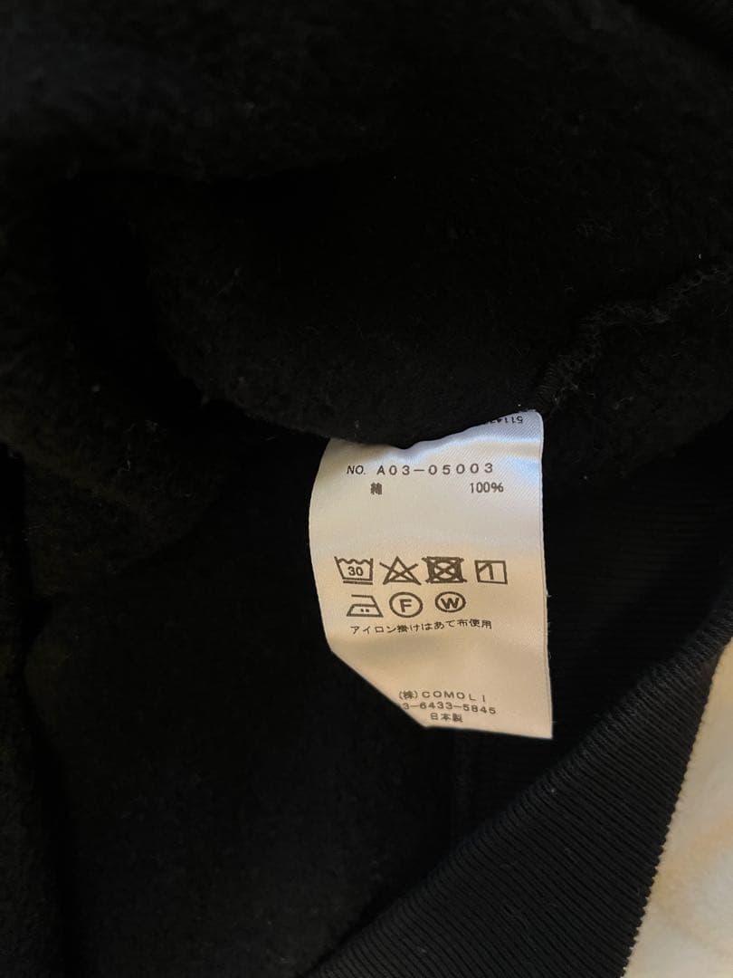 S*A様 COMOLI 24AW コットン裏毛 クルーネック サイズ3