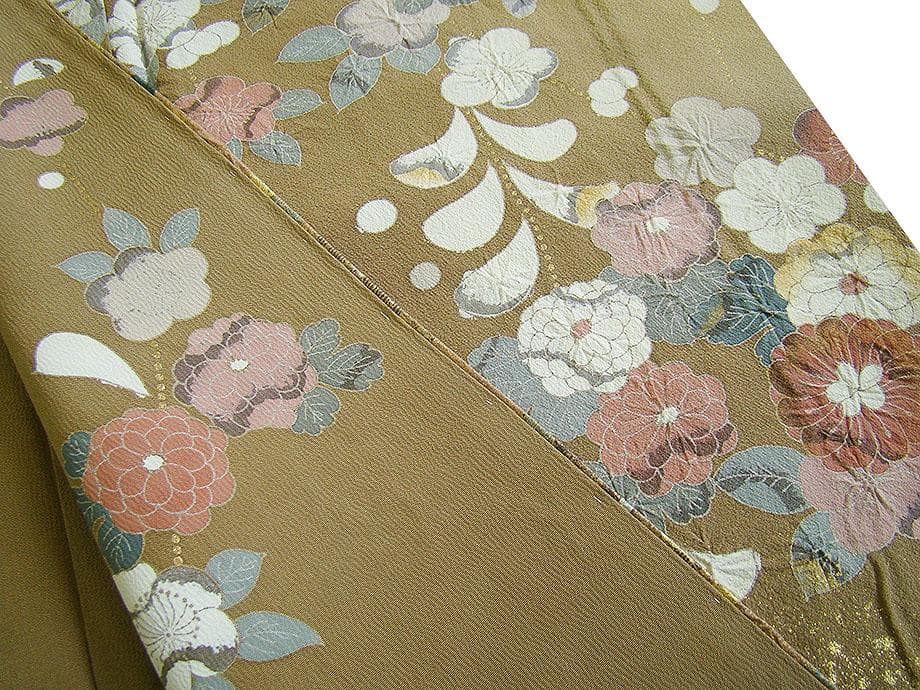 極上縮緬地 附下げ・訪問着＆袋帯・帯〆・帯揚げセット（正絹）未使用 HH2265