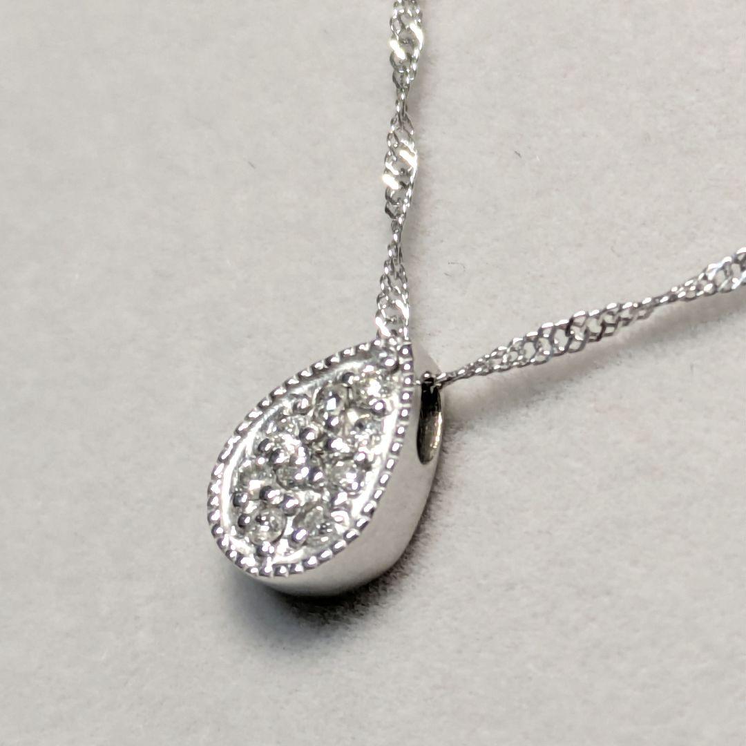 る*い様 K10 WG 0.04ct ダイヤモンド ネックレス