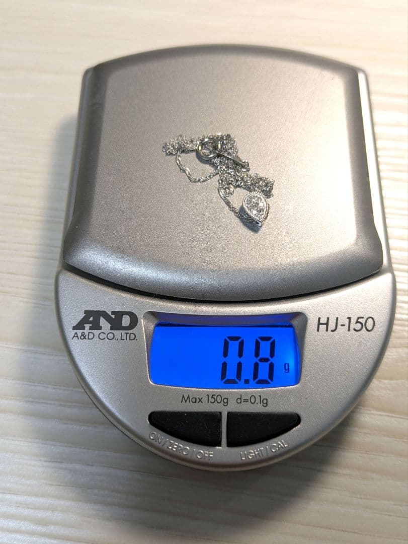 る*い様 K10 WG 0.04ct ダイヤモンド ネックレス