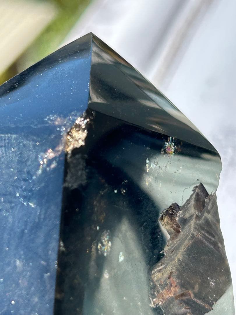 ⭐️モリオンポイント♡BIGサイズ　木の専用台座セット　魔除け　邪鬼　浄化　⭐️