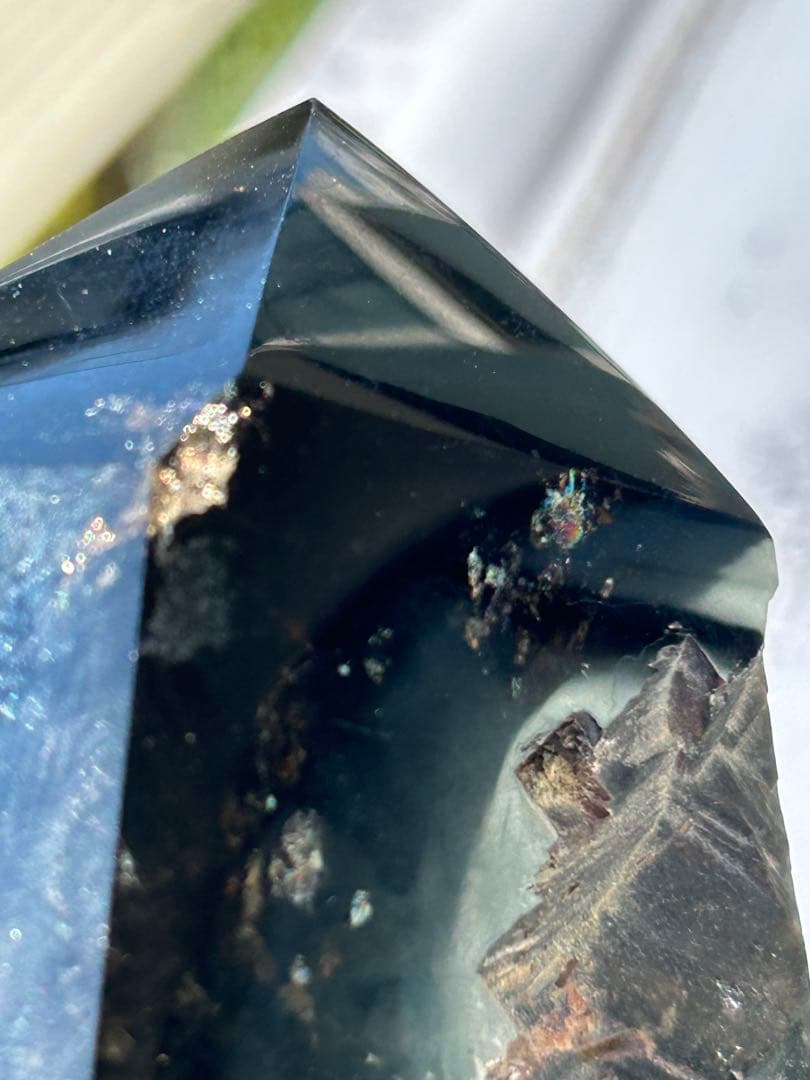 ⭐️モリオンポイント♡BIGサイズ　木の専用台座セット　魔除け　邪鬼　浄化　⭐️