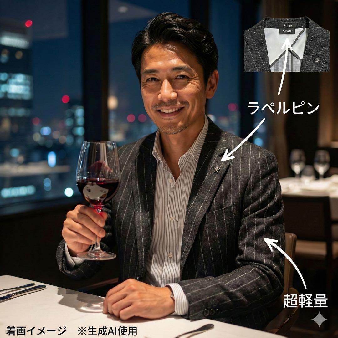 Gstage ラペルピン付き　トロッタージャケット　軽量　M 2つボタン