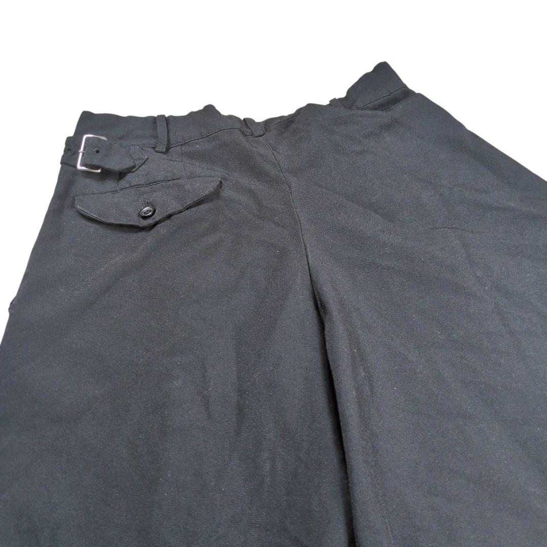 【希少】ブラックコムデギャルソン プリーツ エステルラップショートパンツ