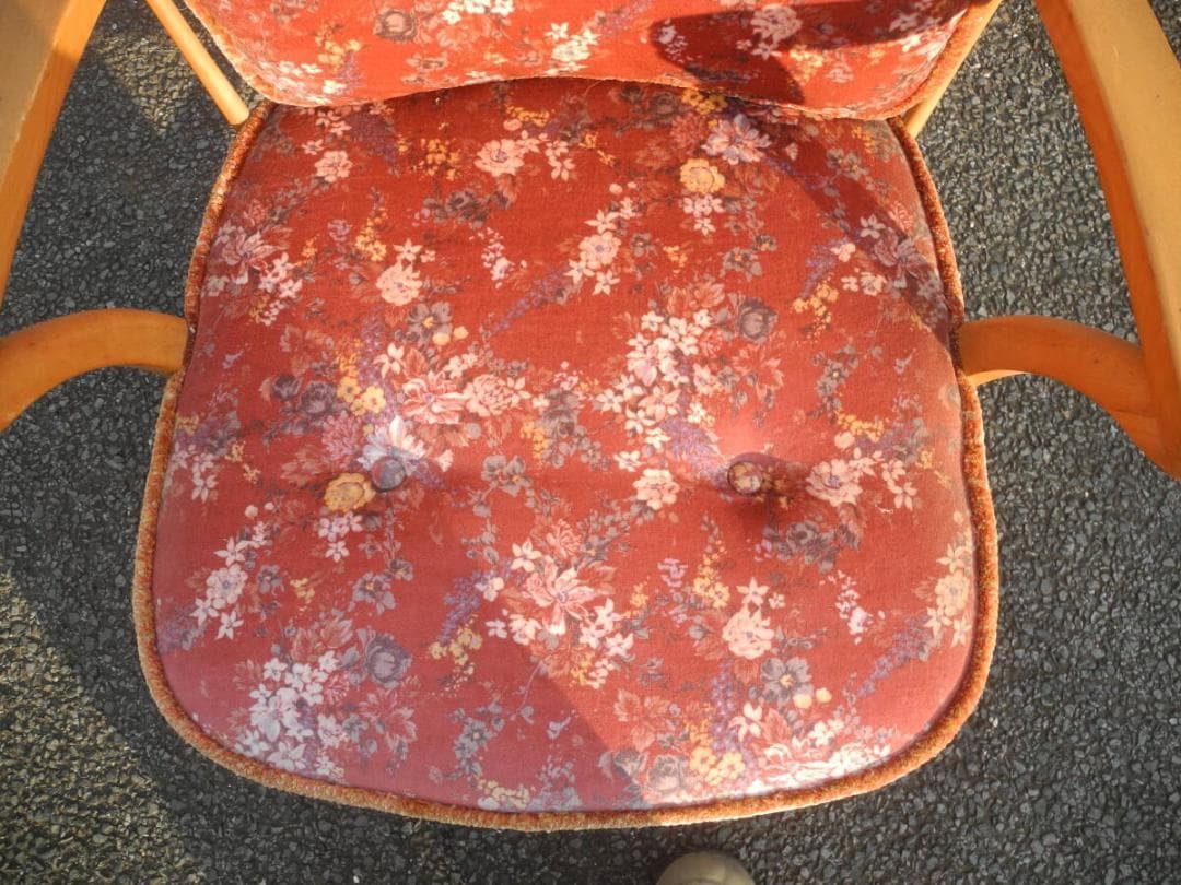 こ*う様 C15３）キツツキマークの飛騨産業　アームチェア／旧ロゴ　ヴィンテージ