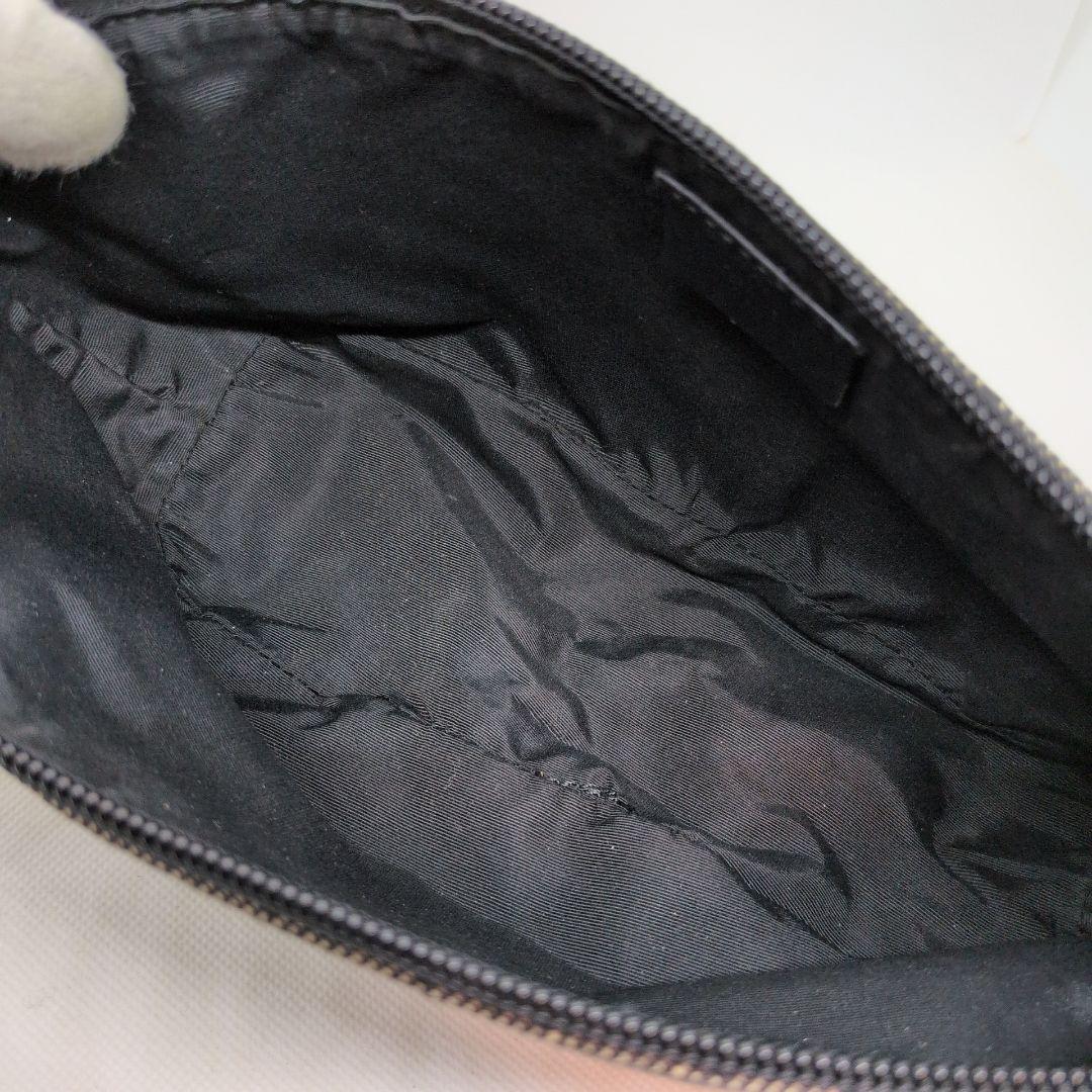 【美品】グッチ　アクセサリーポーチ　GGキャンバス　デニム調　07198　グレー