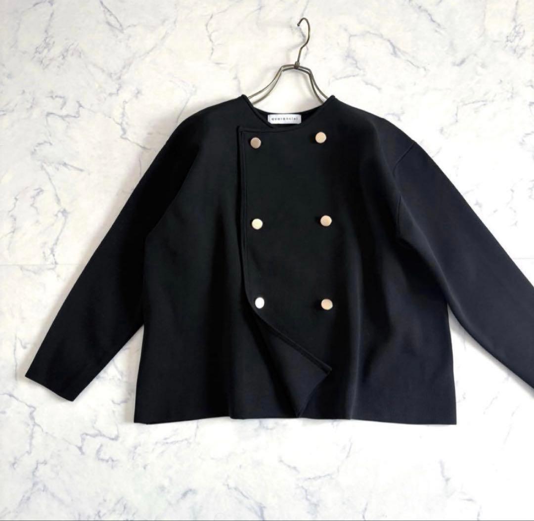 quarancielシップス 美品 金ボタン ノーカラージャケット