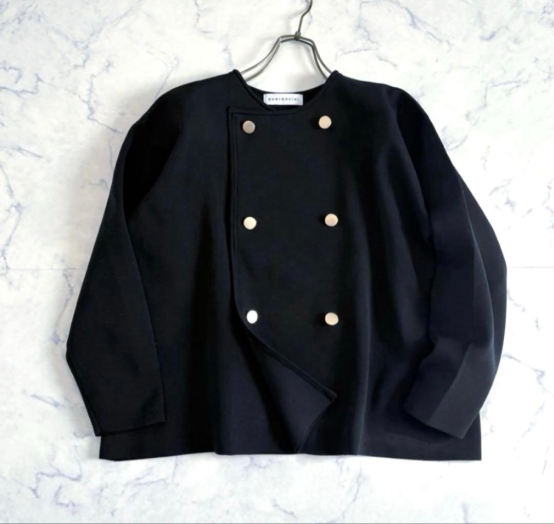 quarancielシップス 美品 金ボタン ノーカラージャケット