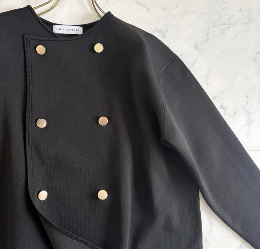quarancielシップス 美品 金ボタン ノーカラージャケット