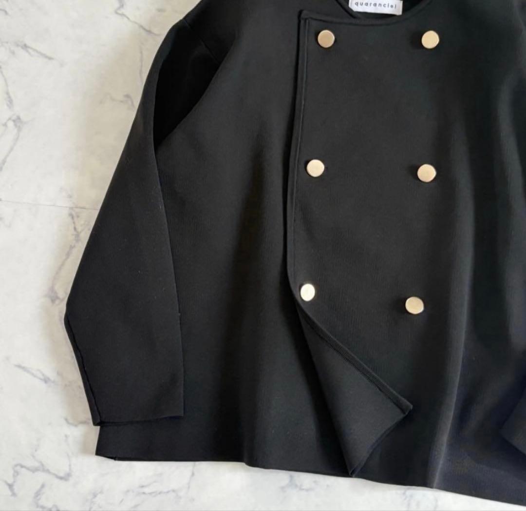 quarancielシップス 美品 金ボタン ノーカラージャケット