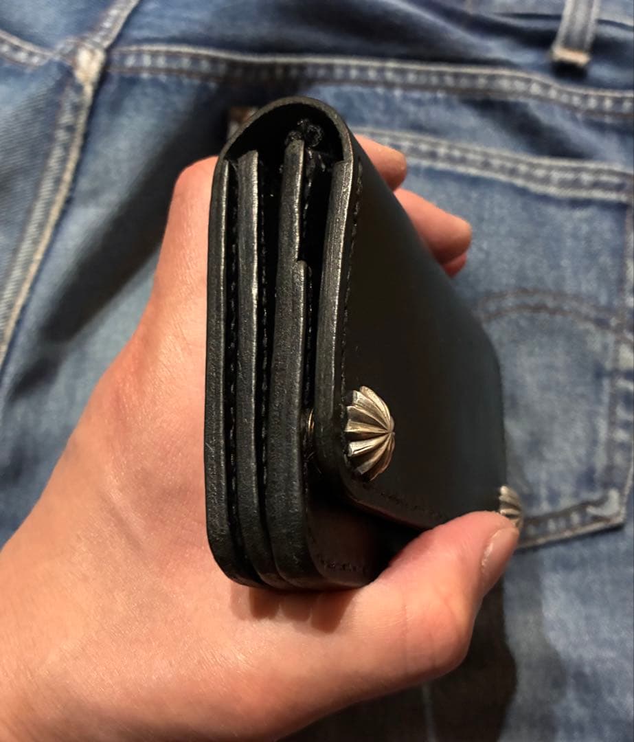 トラッカーウォレット　ショートサイズ　シルバー925アポロコンチョ　ブルガロ