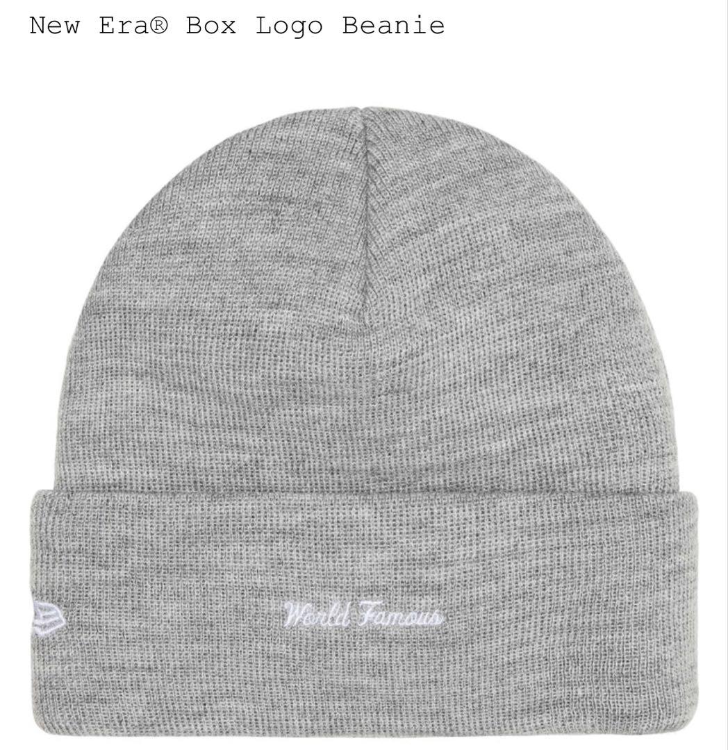 Supreme x New Era Box Logo Beanie Grey 灰