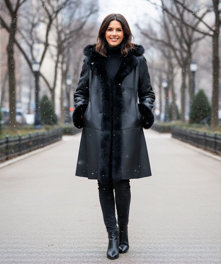 ​極美品 Tu boujours de cuse フォックス切替 ムートンコート