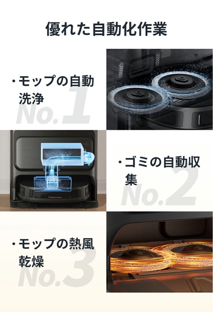 ❤️半額以下❤️ブラック 完全自動化ロボット掃除機 ロボット掃除eurekaJ12