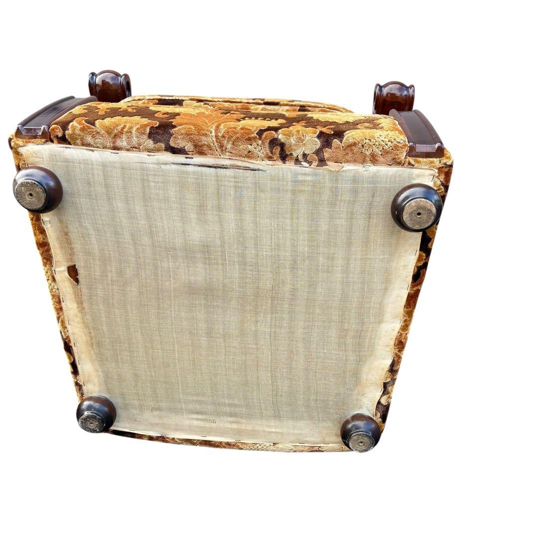 オールドカリモク 1人掛けソファ 金華山　昭和レトロ　ヴィンテージ