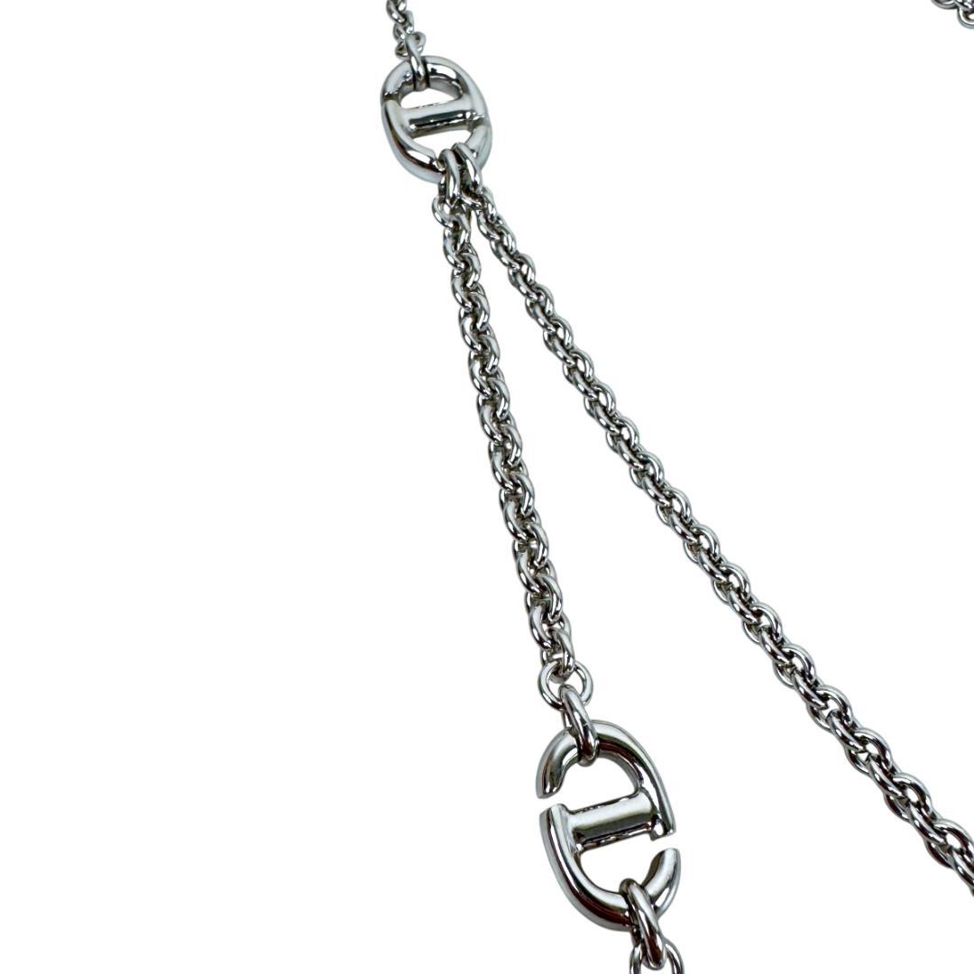 Christian Dior ダブルチェーンネックレス CD NECKLACE