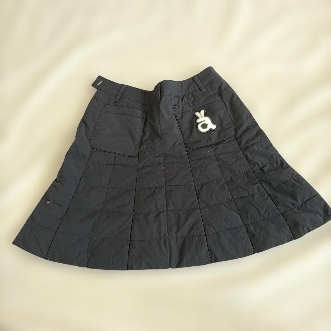 アルチビオ　フェザー入りキルティングスカート　36 黒
