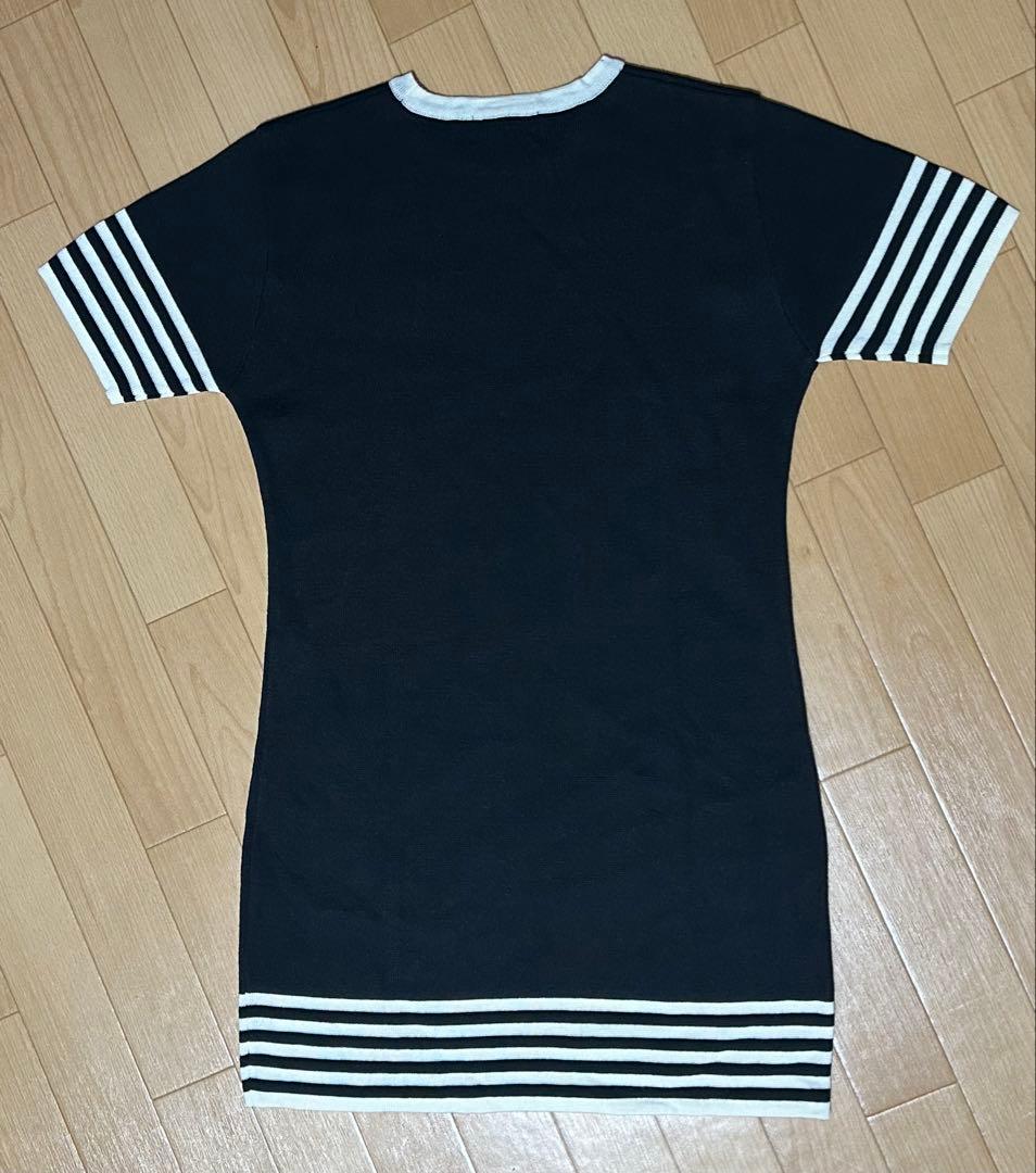 CHANELシャネル ヴィンテージ ボーダー トップス ブラック ホワイト90s