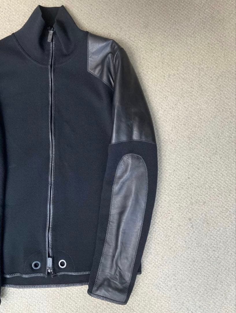 Bally 袖レザー　ドライバーズニット　03〜06頃