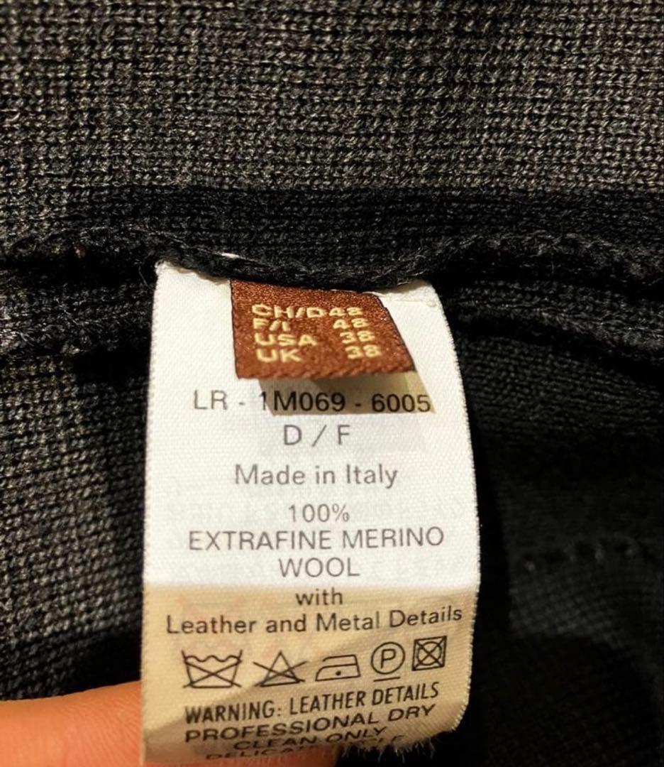 Bally 袖レザー　ドライバーズニット　03〜06頃