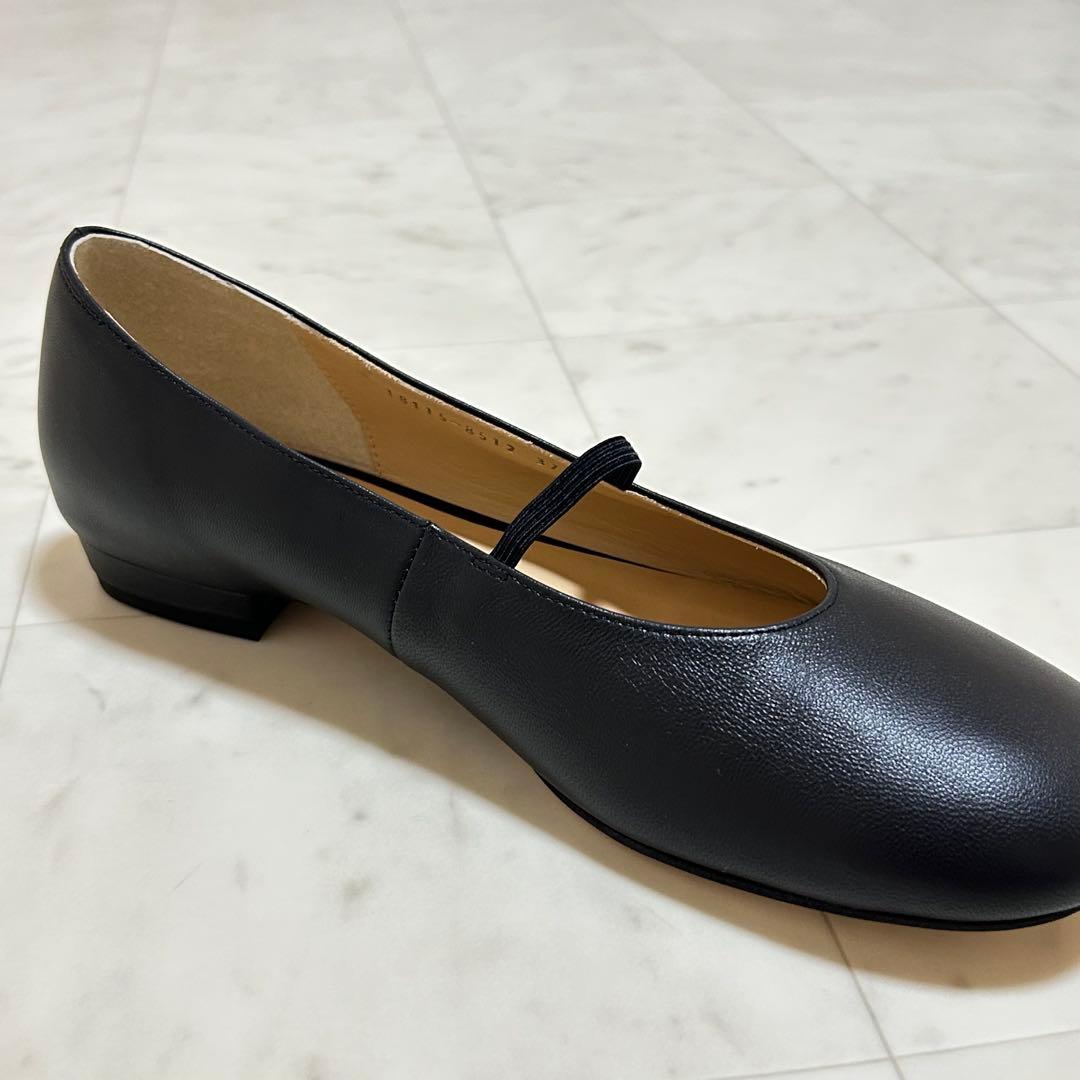 美品✨CLANE フラットシューズ オブリークトゥ ブラック 37