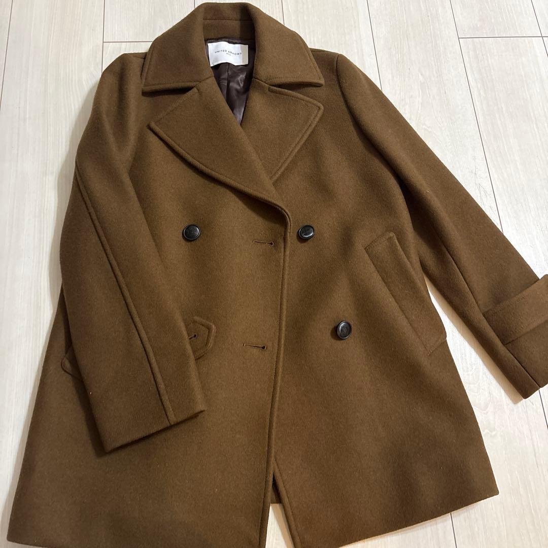 美品⭐︎UNITED ARROWS ブラウン ダブルブレストコート 38