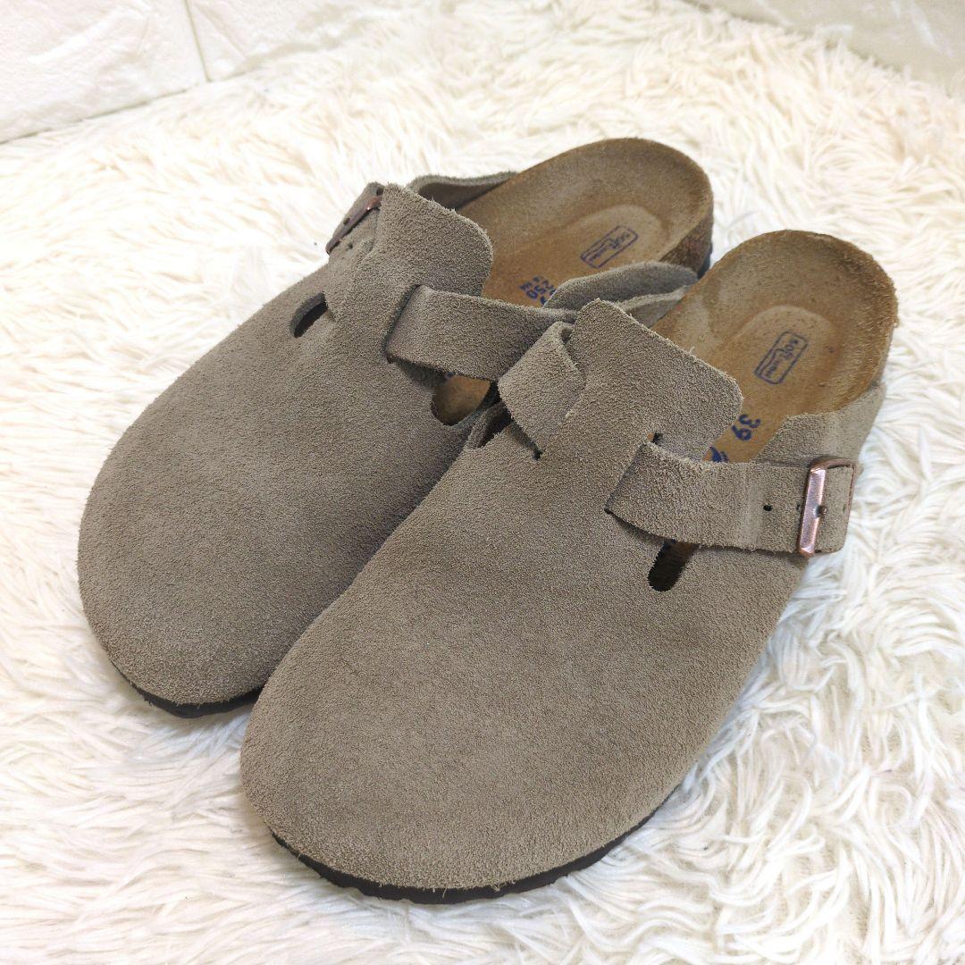 ビルケンシュトック ボストン サンダル ベージュ 39 25.0cm スエード