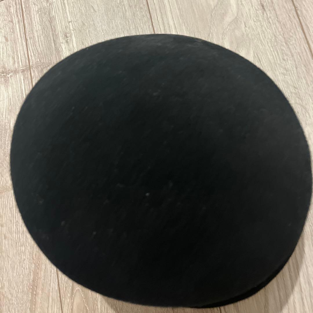 カシラ　ブラック ウール キャスケット