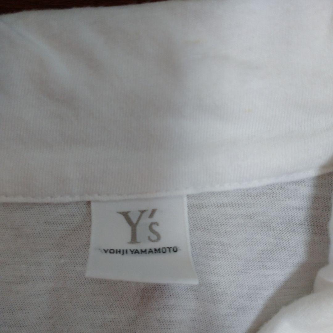 Y'sレディース襟付きバックプリントノースリーブ