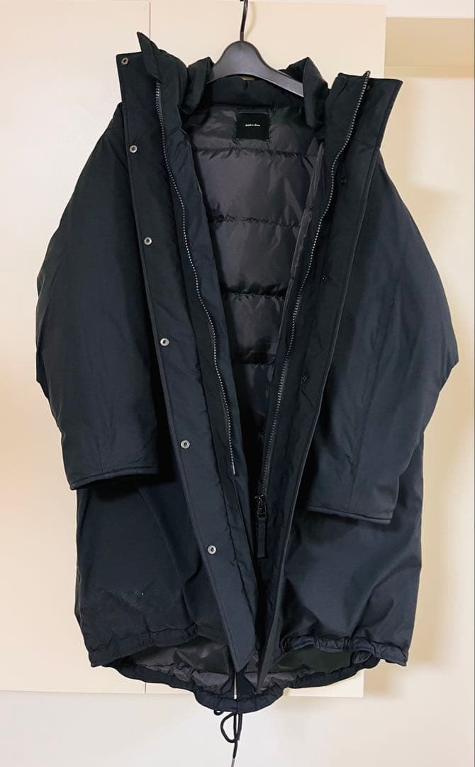 【美品】スピック＆スパン 撥水フーデッドダウンコート サイズ３６／黒