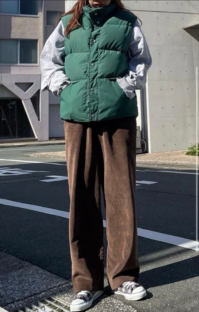 古着 70s.80'S JCPENNY ハイネック ダウンベスト スナップボタン