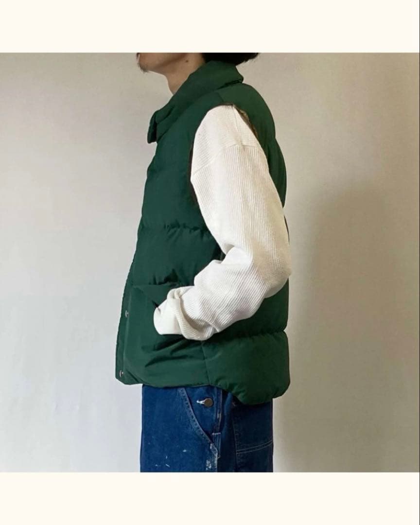 古着 70s.80'S JCPENNY ハイネック ダウンベスト スナップボタン